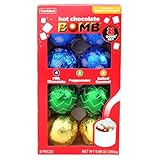 Frankford Hot Chocolate BOMB Variety Pack of 8 Individually Wrapped Hot Cocoa Balls Gift Set, Salted Caramel, Milk Chocolate, Peppermint, Winter Beverage