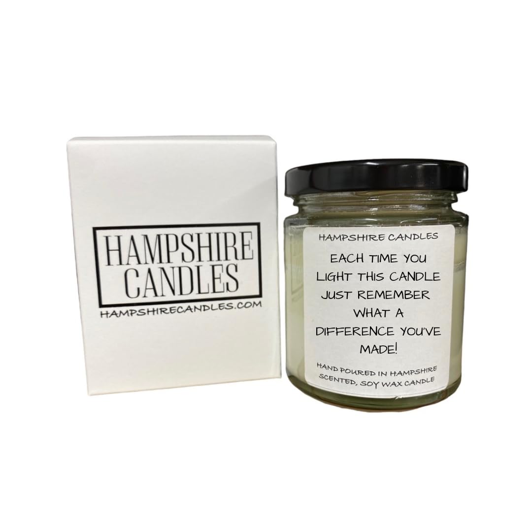 Teacher Thank You Scented Candle Gift | Highly Scented | Natural Eco Soy Wax | Handmade | End Of Term Present (SEA BREEZE)