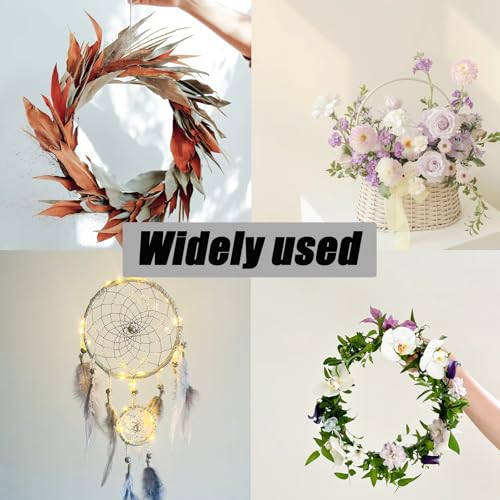 Image of Pocoxll 10 Pcs 2 Inch Metal Hoops for Crafts, Dream Catcher Rings, Wire Wreath Frame Floral Hoop Rings for Wedding Wreath Decor and DIY Wall Hanging Crafts(Silver)