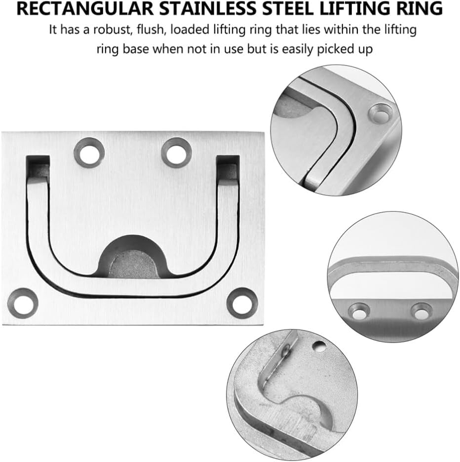 ULTECHNOVO Stainless Steel Flush Pull Handle for Floor Attic Boat Yacht Car Rustproof Latch
