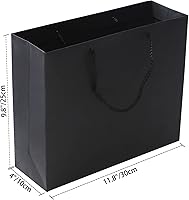 Vista 3 de RUIFYRAY Black Luxury Magnetic Gift Box with Lid, Ribbons and Gift Bag, Medium Size-9.4x7x3 Inches, Great for Christmas, New Year, Wedding