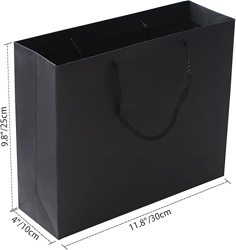 Miniatura 3 de Caja de regalo magnética de lujo negra con tapa, cintas y bolsa de regalo, tamaño mediano, 9.4 x 7 x 3 pulgadas, ideal para Navidad, Año Nuevo,