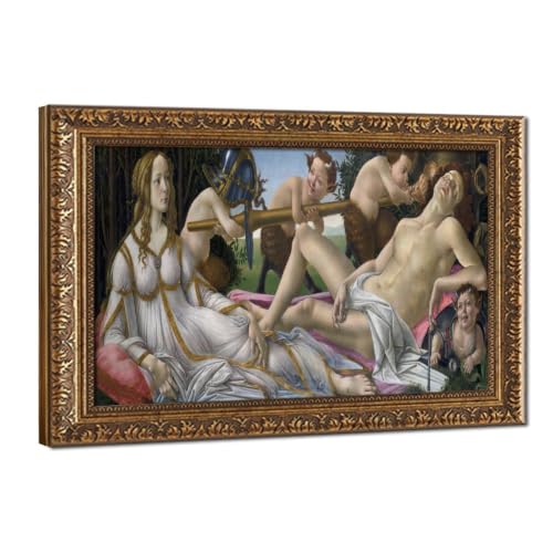 Toile Venus et Mars de Botticelli tableau encadré 50x75 cm