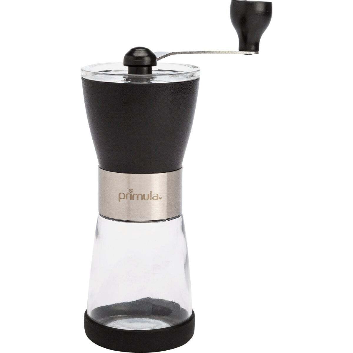 Primula Molinillo de café manual ajustable para fresas, molino de cerámica y cuerpo de acero inoxidable cepillado, grano entero para prensa francesa, cerveza fría, espresso, camping