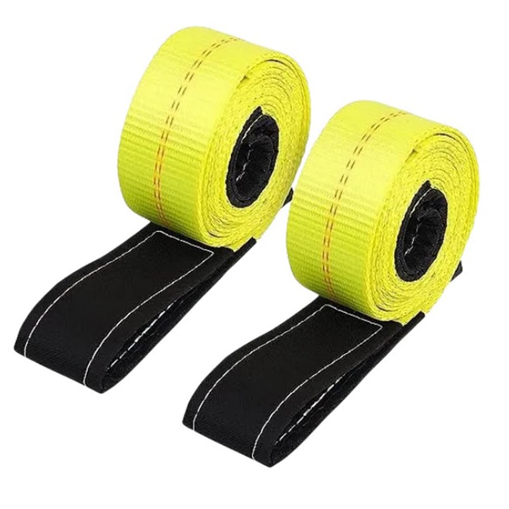 Littimoon Lift Sling Straps,Heavy Duty Lift Sling Lifting Straps Nylon Tree Saver Recovery Strap Web Sling Winch Strap 2-Pack