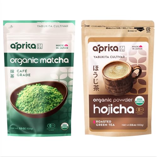 Té verde matcha y hojicha orgánico paquete 2