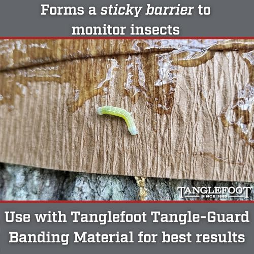 Image of Tree Tanglefoot Tree Banding Gum - 15oz Sticky Coating for Tree Wraps - Long-Lasting, Non-Drying Adhesive Barrier Formula - Weather-Resistant, Made in USA