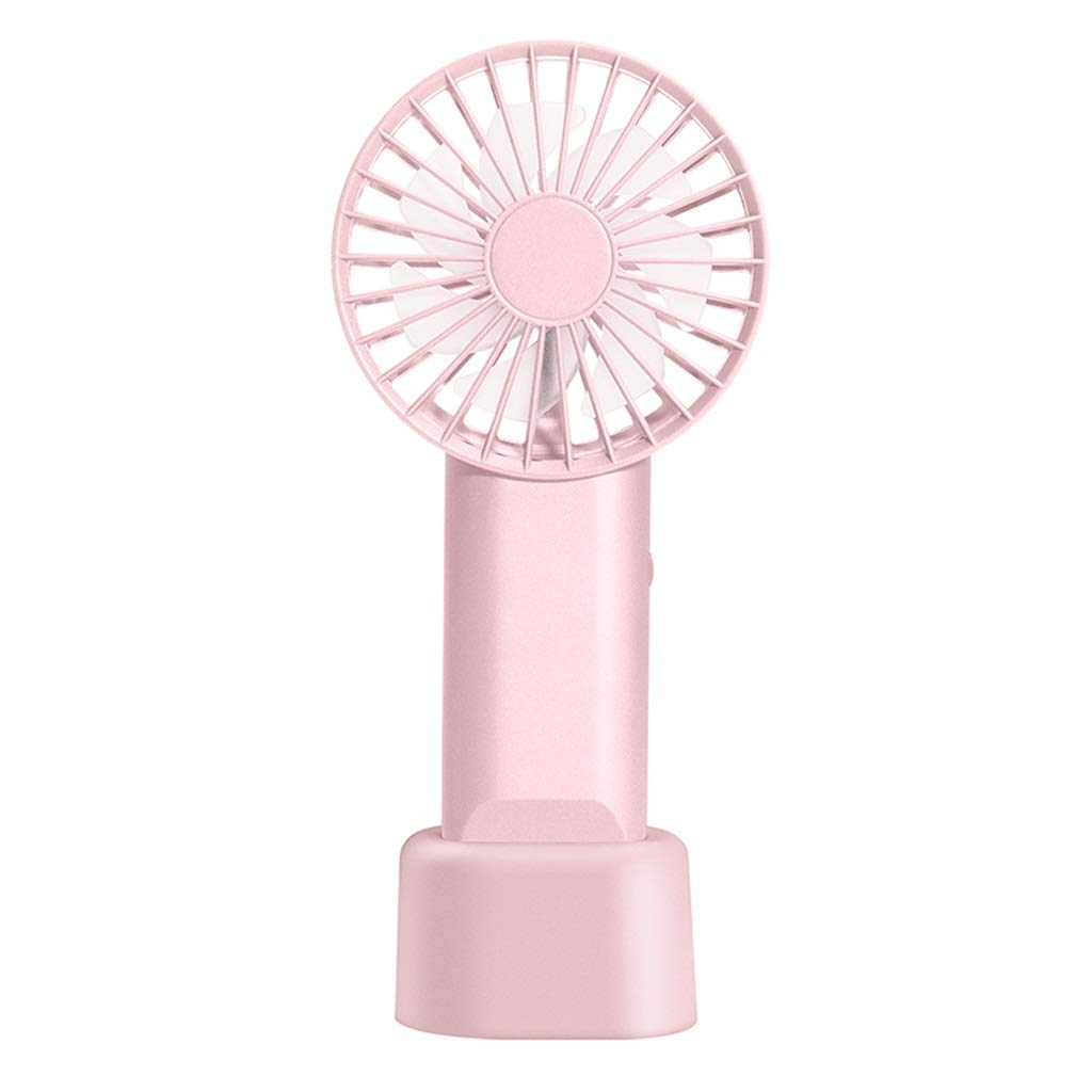 Ventilateur USB portable rose : mini éventail de poche rechargeable contre la chaleur