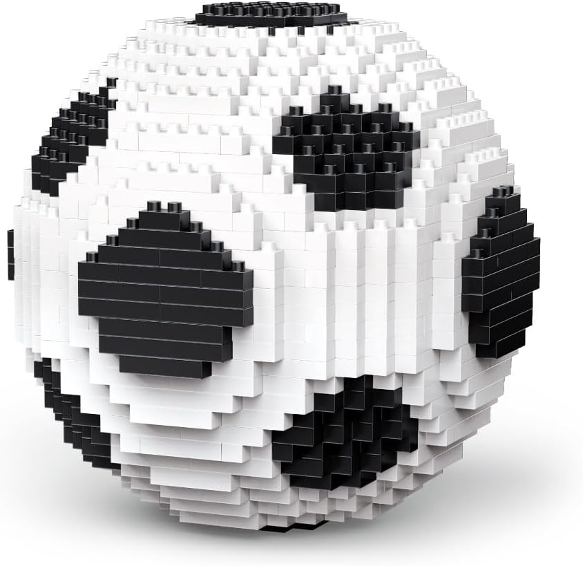 Building Soccer Ball with Miniature Blocks - Over 850 Pieces