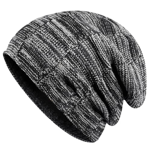 Gorro Invierno Regalos Navidad: Gorro Calendario Adviento Gorros de Nieve Mujer Gorro Esqui Running Beanie, Amigo Invisible Regalos Originales para Hombre Gorro Negro Talla única