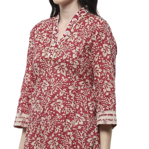 Image of BIBA Women Kurta Sets, Cotton, Printed