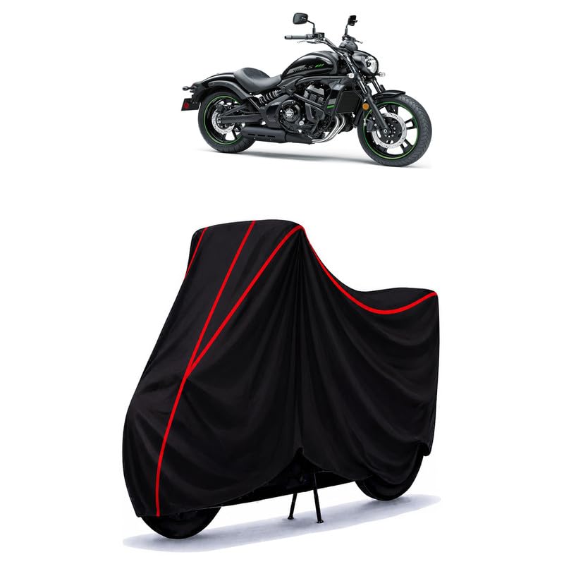 Image of Vulcan S Water Resistant Bike Cover for All Motorcycles & Scooters | Heavy Duty Premium Taffeta Fabric | UV Protection, Dustproof, Scratchproof | All Weather Two Wheeler Body Cover with Elastic Bottom