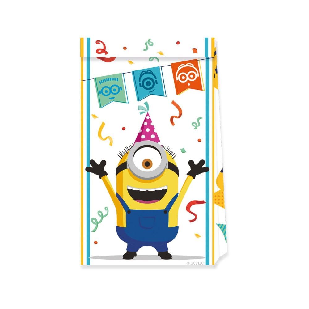 Procos Folat 92138P Small Bags FSC Minions Set of 4 Multi-Coloured