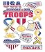 Sticko 473565 Stickers, Support Our Troops