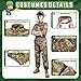 GIFTINBOX Army Costume for Kids, 15PCS Soldier Military Costume Dress Up Role Play Set with Army Accessories, Halloween Costumes for Boys 3-13, Halloween Birthday Gift for Kid