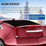 Pare-brise arrière de voiture Snow Couverture, 99.21×35.43 Inch Protecteur de pare-brise arrière anti-gel, Housse anti-vent Oxford, Accessoires de voiture d'hiver pour voitures, camions, VUS, camions