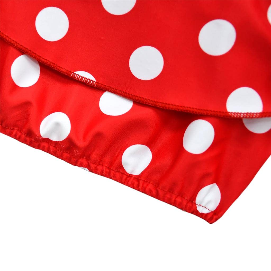 Lito Angels Maillot de Bain Jupe Mouse Tankini 2 Pieces pour Enfant Fille, Rose Vif/Rouge