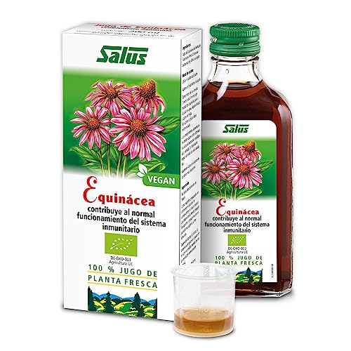 Salus - Jugo Natural de Equinácea - Complemento Alimenticio - 200 ml - Contribuye al Fortalecimiento del Sistema Inmunitario - Elaborado con Hierba Fresca de Equinácea