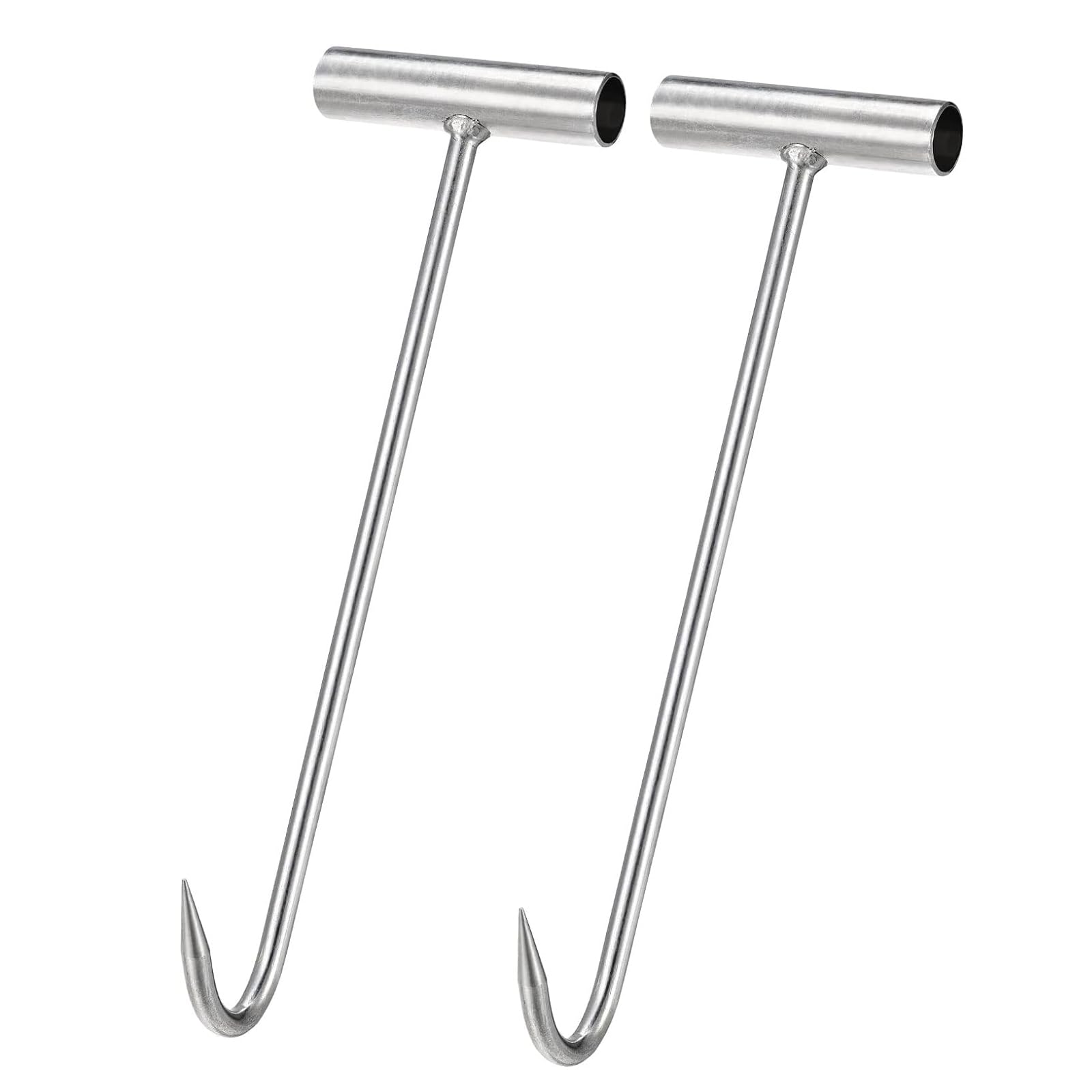 2PCS Ganchos de Carne para Carnicería, Gancho en Forma de T de Acero Inoxidable, Ganchos para Carne, para Carnicería, Restaurante, Cocina, Carnicero, Tocino, Salchichas de Barbacoa