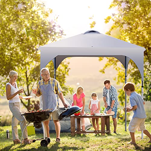 Slowsnail 10X10 Pop Up Canopy Tent, Upgraded Durable Outdoor Instant Sun Shade Canopy, White - Bonus 4 Weight Bags, 4 Stakes, 4 Guylines, 1 Roller Bag #TOP6