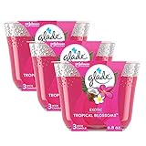Glade Candle Exotic Tropical Blossoms, Fragrance Candle Infused with Essential Oils, Air Freshener...