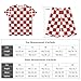 Wudan 2 Piece Boys Summer Short Sets Fashion Teen Boys Swimsuits Red White Checkboard 12Y
