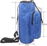 Vista 2 de Fityle - Mochila impermeable a prueba de golpes con correa ajustable para el hombro y bolsillos laterales para cilindros de oxígeno y tanques D
