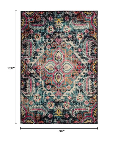 Tapete Safavieh Monaco 8 x 10 ft Boho Chic Azul y Fucsia miniatura 2