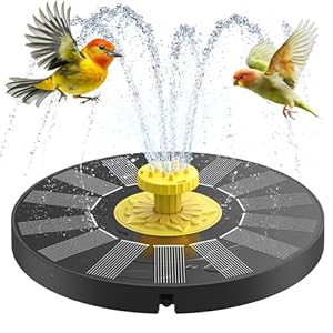 Noctila Solar Wasserbrunnen Garten Gelber Solar Springbrunnen