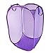 uxcell® Laundry Bag Basket Pop Up Hamper Foldable Clothes Storage Bin Purple