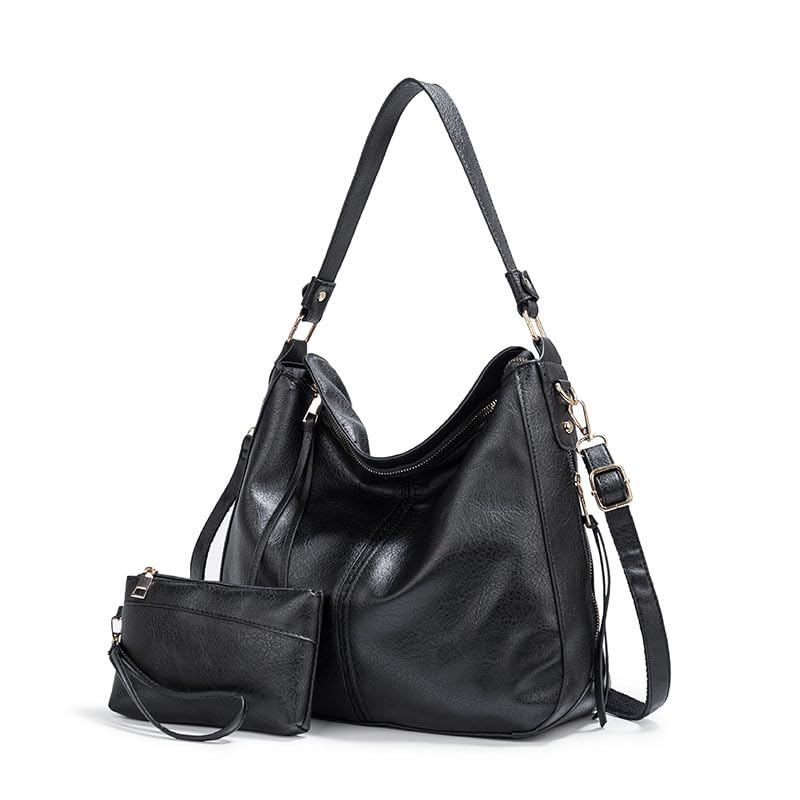 Bolso Hobo de Cuero de Lujo con Protección Anti Robo miniatura 1
