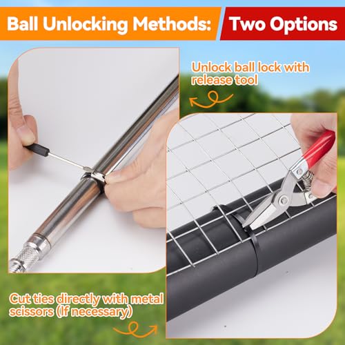Metal Zip Ties Gun Tool Set,Upgraded Stainless Steel Cable Tie Gun with 200pcs Uv Resistant Black Heavy Steel Cable Tie Heavy Duty Outdoor for Fastening & Cutting, Chain Link Fence, Exhaust Pipe — view 5
