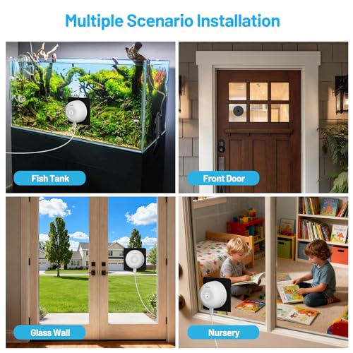 Image of Noonkey 2-Pack Window Cameras for Home Security - 3MP Ultra HD, Full AI Color Night Vision, Anti-Glare Indoor Window Cameras with Custom Zone, Alexa Compatible & 10X Zoom