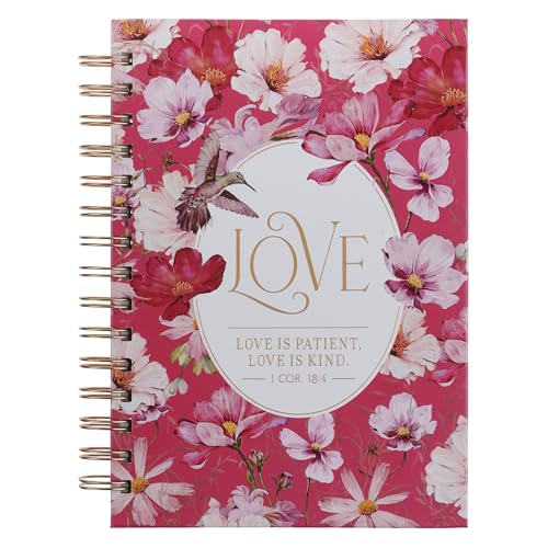 Christian Art Gifts Spiral Journal: Love is Patient - 1 Corinthians 13:5