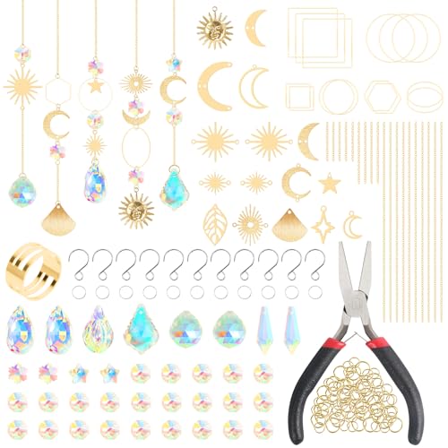 Cristal coloré à suspendre pour attrape-soleil : lot de 200 pendentifs décoratifs de haute clarté