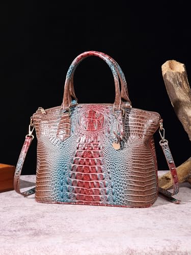 Image of Makcr Joacbv Women Purse Satchel Bag Long Crossbody Classy Tote Bag Top Handle Vegan Leather Ladies Handbags Embossed Pattern
