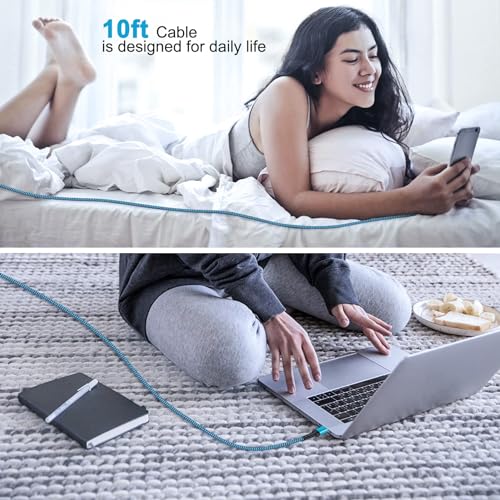 Hopepow 355-1 Samsung S24 Charger Cable Fast Charging Cord,10Ft Long Usb C To Usb A Car Cable Android Phone Fast Charging Cord For Galaxy S24+/S24 Ultra/S23/S22/S21/A54,Google Pixel 9/8Pro/8A/7/6,Iphone 15 Pro Max thumb #6