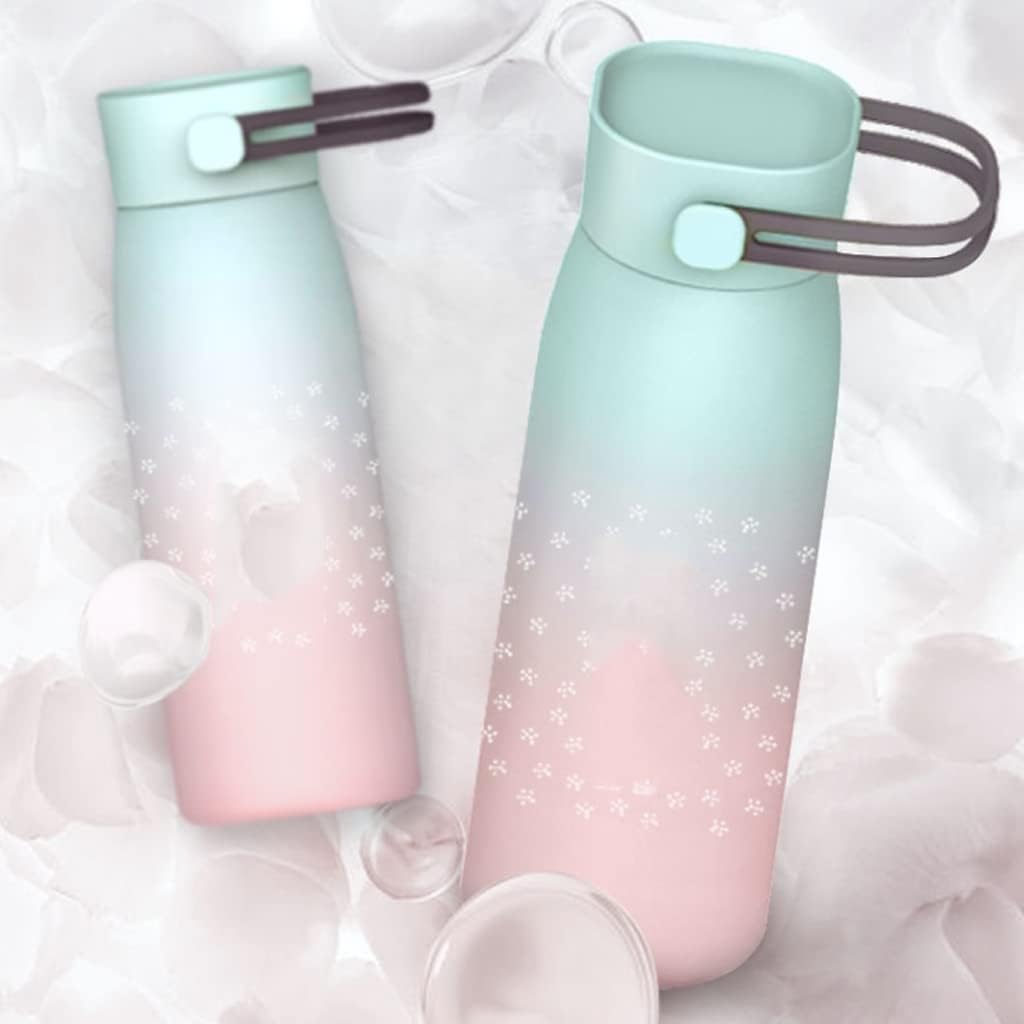 Gradient Color Vacuum Insulated Stainless Steel Water cup, Portable Silicone, Easy To Carry, Suitable for Travel, Outdoor Camping 300ml(black-JoJo's Bizarre Adventure1)