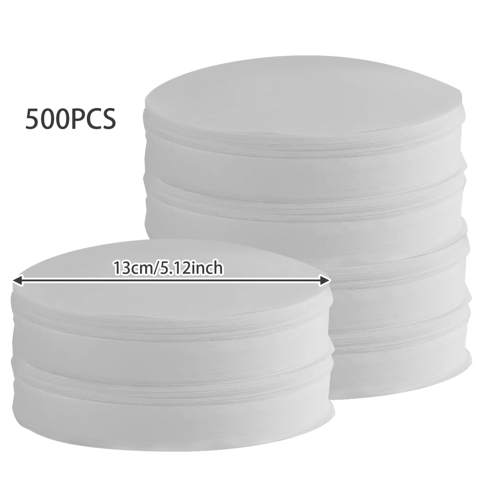 Patty Paper 500pcs Hamburger Round Patty Papier, papier Patty Round Burger de 5,1 pouces, feuilles de papier cire sans bâton Papier parchemin pour nourriture, four, congélateur micro-ondes sûr Hambur