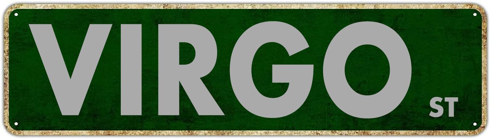 DTHNKL Virgo St Vintage Metal Tin Sign 16x4 - Retro Aluminum Gift Decor for Home Kitchen Living Room Garden Wall Yard Pub Club