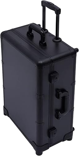 Miniatura 6 de Estuche de maquillaje con ruedas para cosméticos con 8 luces LED, 110.23 libras de altura ajustable, estuche de tren de maquillaje de 12 V, estuche