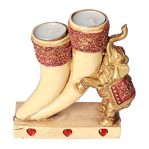 Buachois Elephant Candle Holder, Lucky Decorative Elephant Tealight Candle Holder Cute Attractive Elephant Statue Decorative Ornaments For Desktop Handicraft Decoration #TOP15