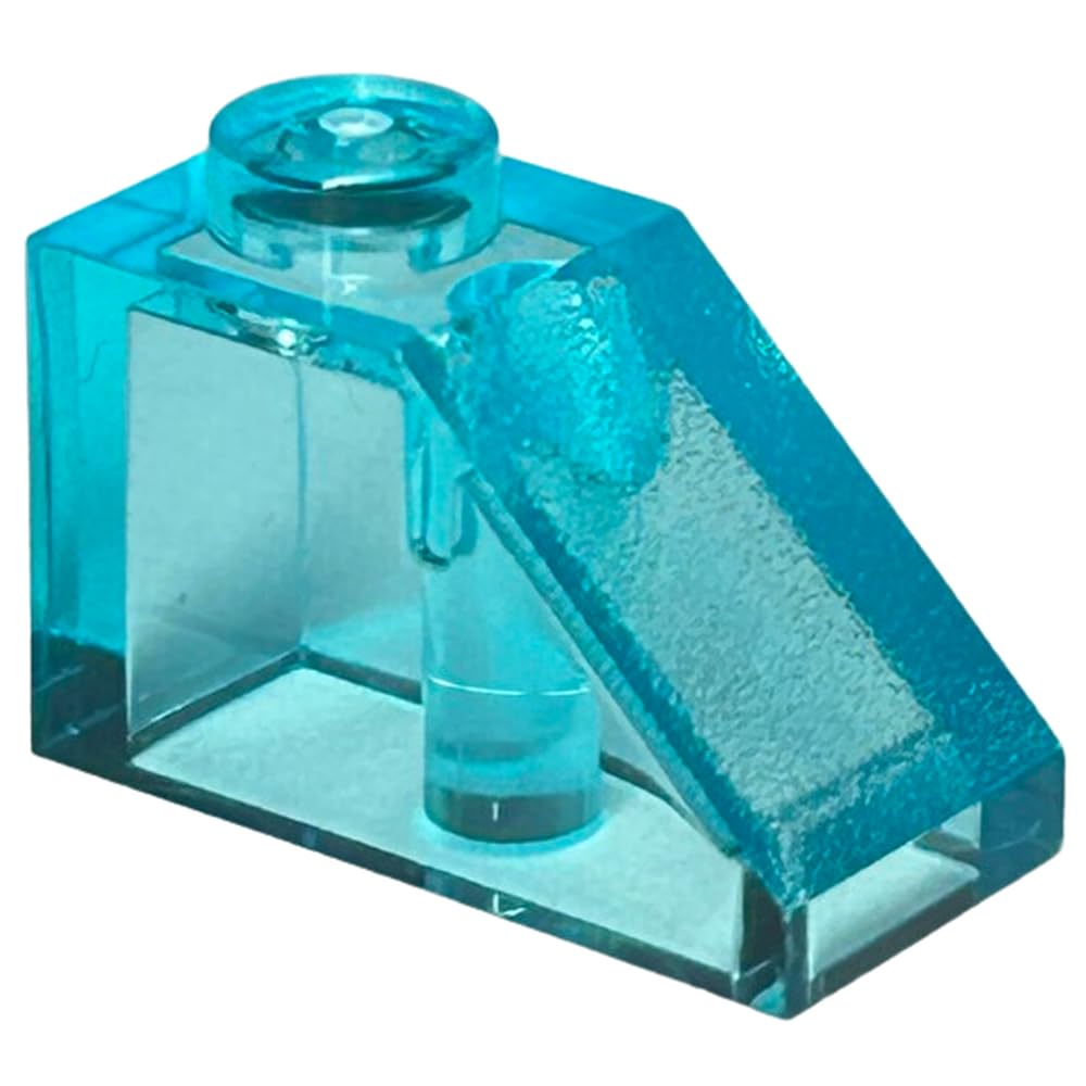 LEGO Slope 45 Degrees, 2 x 1, Part Number 3040, Part 3040, Choose Your Colour (Trans-Light Blue, 10, Bricks)