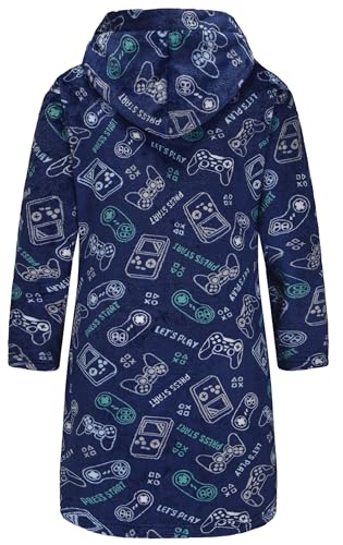 Image of Girls Fleece Hooded Robes Kids Warm Bath Robe for Girls Soft Fuzzy Bathrobe