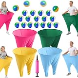 OMKSIH Granny Pants Yard Game Freaky Party Games Pants with Bouncy Balls and Air Pump Oversized Granny Pants Outdoor Game for Adults and Family Interactive Throwing Game for Group Gatherings