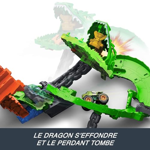 Hot Wheels Monster Trucks Coffret Piste Dragon JGB06