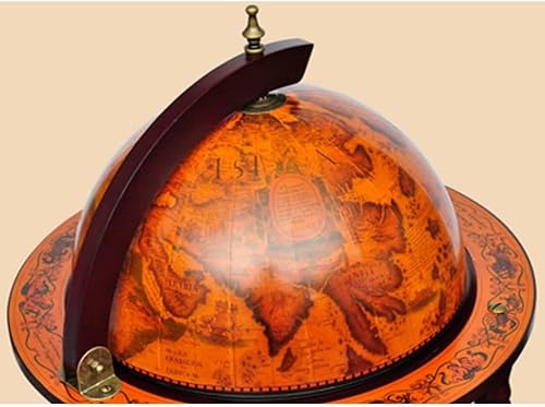 Miniatura 5 de vidaXL Soporte de barra de globo de madera de eucalipto, marrón, almacenamiento móvil de vino, construcción de madera maciza, perfecto para el