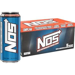 NOS Original: High Performance Energy Drink. 16 Fl oz (Pack of 15)