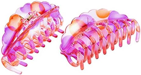 Ruilogod Plastic Bathing Shower Hair Claw Clamp Barrette Clear 2 Pcs for Ladies (id: 599 e9a bff 639 f58 image 2