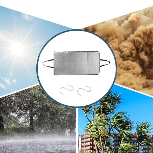 Klimaanlagenabdeckungen Outdoor | Wasserdichter Aluminiumfolien- Magnetsonnenschutz | Klimageräte- Abdeckung Outdoor, Für Winter Außen Innen Drehfenster Garage Wohnmobil Zimmer Wand Fenster-5
